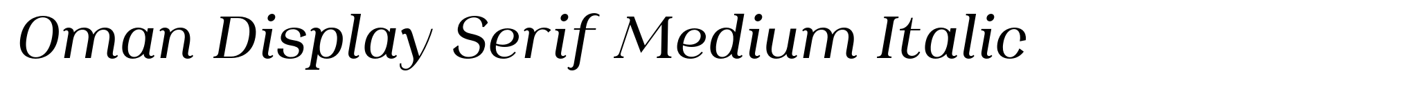 Oman Display Serif Medium Italic image